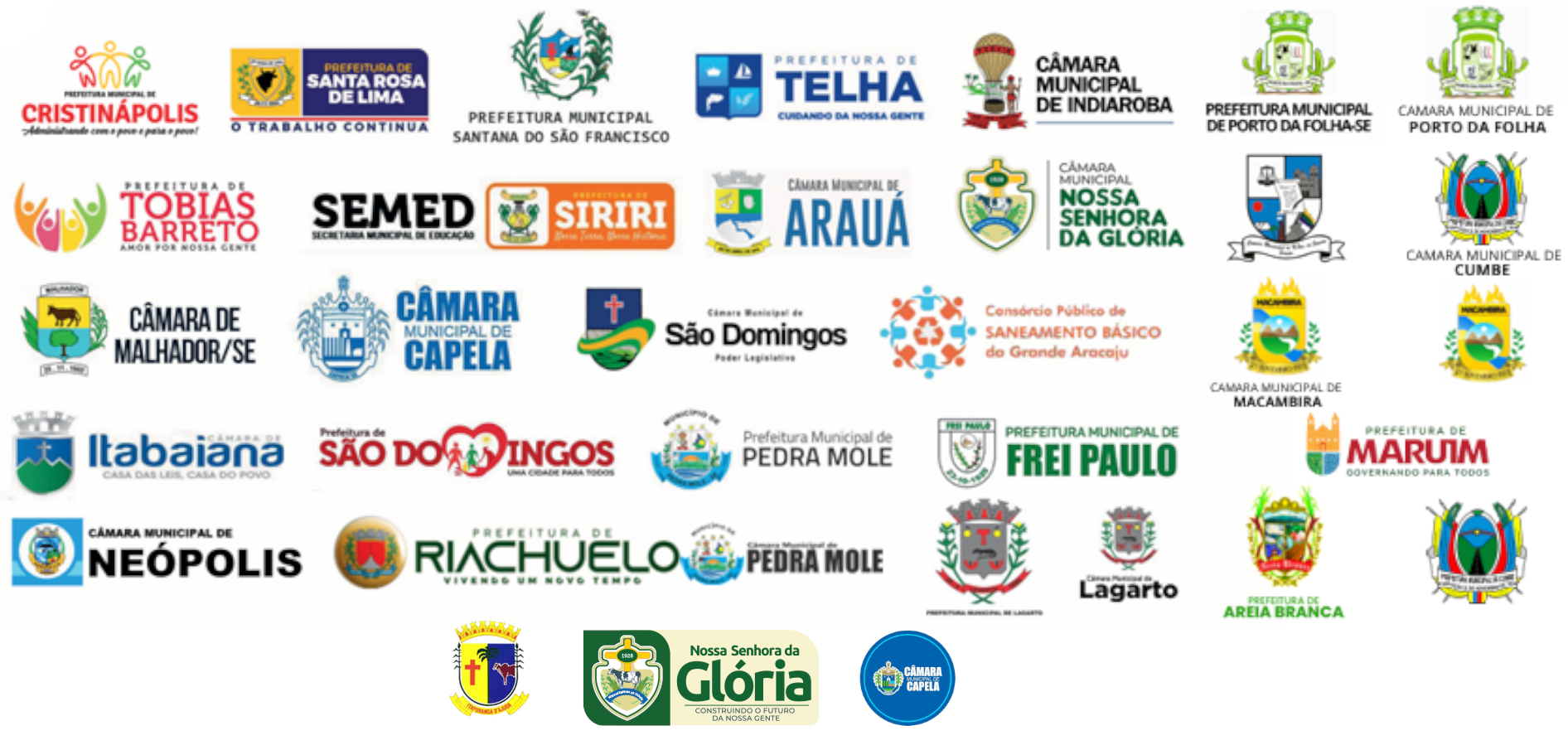 Nossos Clientes - Prefeituras e Câmaras Municipais